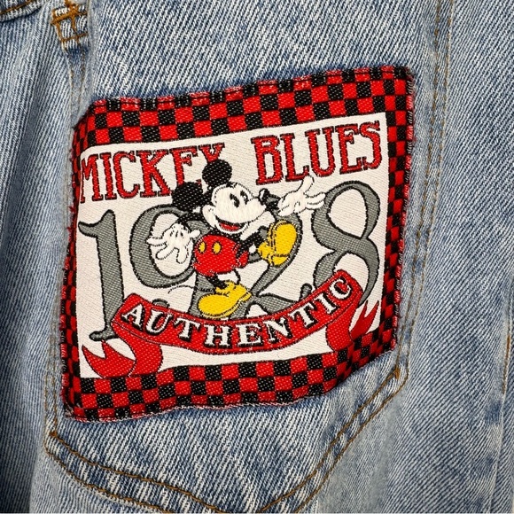 Vintage Disney Mickey & Co Embroidered Mickey Mouse High Rise Mom Jeans Size 27 - Picture 10 of 13